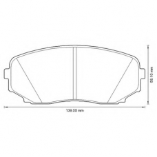 572640B BENDIX Комплект тормозных колодок, дисковый тормоз