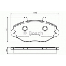 0 986 495 112 BOSCH Комплект тормозных колодок, дисковый тормоз