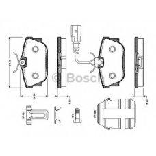 0 986 TB2 047 BOSCH Комплект тормозных колодок, дисковый тормоз