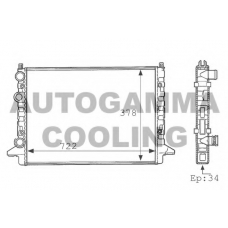 101077 AUTOGAMMA Радиатор, охлаждение двигателя