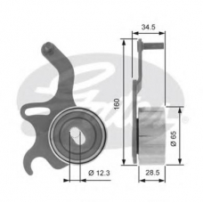 T41261 GATES Натяжной ролик, ремень грм