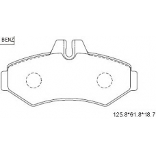 KD7552 ASIMCO Комплект тормозных колодок, дисковый тормоз