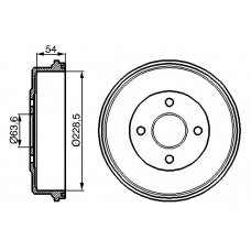 0 986 477 051 BOSCH Тормозной барабан