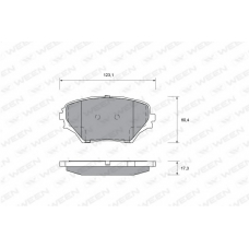 151-2227 WEEN Комплект тормозных колодок, дисковый тормоз