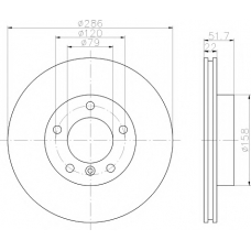 8DD 355 102-582 HELLA PAGID Тормозной диск