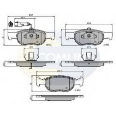 CBP1479 COMLINE Комплект тормозных колодок, дисковый тормоз