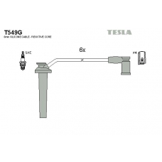 T549G TESLA Комплект проводов зажигания