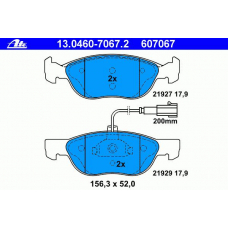 13.0460-7067.2 ATE Комплект тормозных колодок, дисковый тормоз