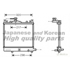 K453-35 ASHUKI Радиатор, охлаждение двигателя