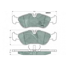 GDB951 TRW Комплект тормозных колодок, дисковый тормоз