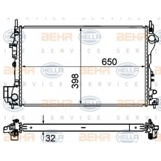 8MK 376 735-051 HELLA Радиатор, охлаждение двигателя