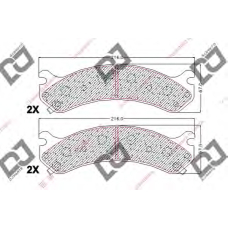 BP2037 DJ PARTS Комплект тормозных колодок, дисковый тормоз