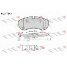 BL2176A1 FTE Комплект тормозных колодок, дисковый тормоз