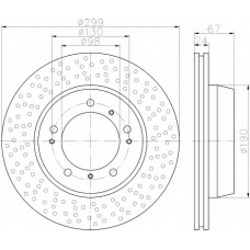 8DD 355 115-431 HELLA Тормозной диск