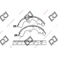 BS1049 DJ PARTS Комплект тормозных колодок