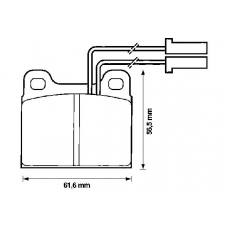 571384B BENDIX Комплект тормозных колодок, дисковый тормоз