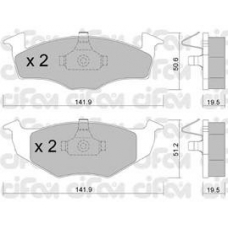 822-206-1 CIFAM Комплект тормозных колодок, дисковый тормоз