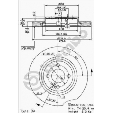 09.8655.10 BREMBO Тормозной диск