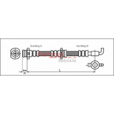 4114757 METZGER Тормозной шланг