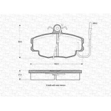 363702160929 MAGNETI MARELLI Комплект тормозных колодок, дисковый тормоз