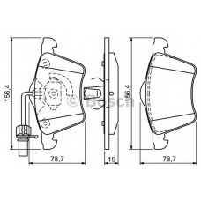 0 986 494 390 BOSCH Комплект тормозных колодок, дисковый тормоз