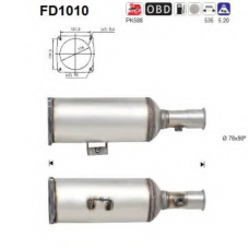 FD1010 AS Сажевый / частичный фильтр, система выхлопа ОГ
