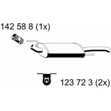 142076 ERNST Глушитель выхлопных газов конечный