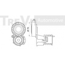 SK009870/7 SK Натяжитель ремня, клиновой зубча