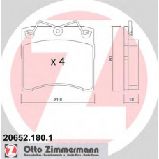 20652.180.1 ZIMMERMANN Комплект тормозных колодок, дисковый тормоз