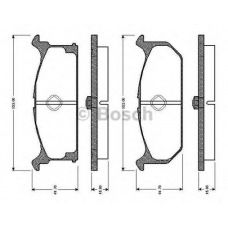 0 986 TB2 553 BOSCH Комплект тормозных колодок, дисковый тормоз