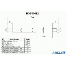 BGS10082 BUGIAD Газовая пружина, крышка багажник