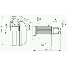 CVJ5151.10 OPEN PARTS Шарнирный комплект, приводной вал