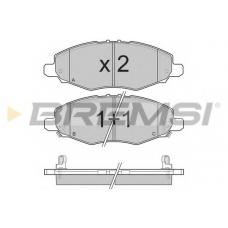 BP3272 BREMSI Комплект тормозных колодок, дисковый тормоз