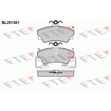 BL2813A1 FTE Комплект тормозных колодок, дисковый тормоз