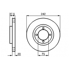 0 986 478 524 BOSCH Тормозной диск