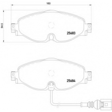 P 85 126 BREMBO Комплект тормозных колодок, дисковый тормоз