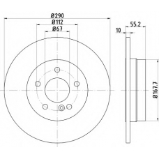 8DD 355 104-321 HELLA PAGID Тормозной диск