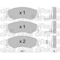 822-339-1 CIFAM Комплект тормозных колодок, дисковый тормоз