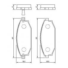 0 986 424 727 BOSCH Комплект тормозных колодок, дисковый тормоз