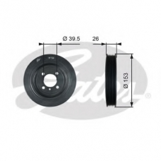 TVD1129 GATES Ременный шкив, коленчатый вал