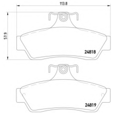 MDB2667 DON Комплект тормозных колодок, дисковый тормоз