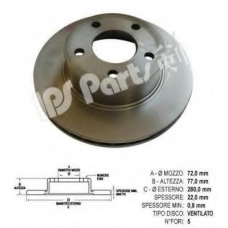 IBT-1059 IPS Parts Тормозной диск