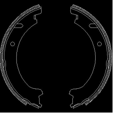 Z4721.00 WOKING Комплект тормозных колодок, стояночная тормозная с