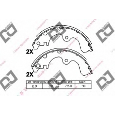 BS1228 DJ PARTS Комплект тормозных колодок