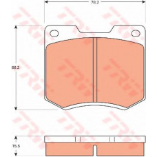 GDB7568 TRW Комплект тормозных колодок, дисковый тормоз