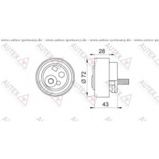 654233 AUTEX Натяжной ролик, ремень грм