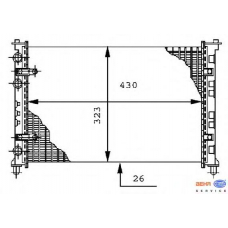 8MK 376 712-081 HELLA Радиатор, охлаждение двигателя