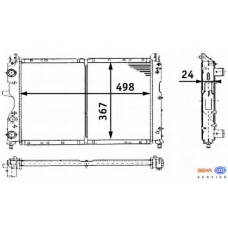 8MK 376 716-171 HELLA Радиатор, охлаждение двигателя