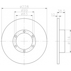 8DD 355 100-031 HELLA PAGID Тормозной диск