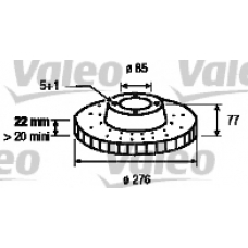 186774 VALEO Тормозной диск